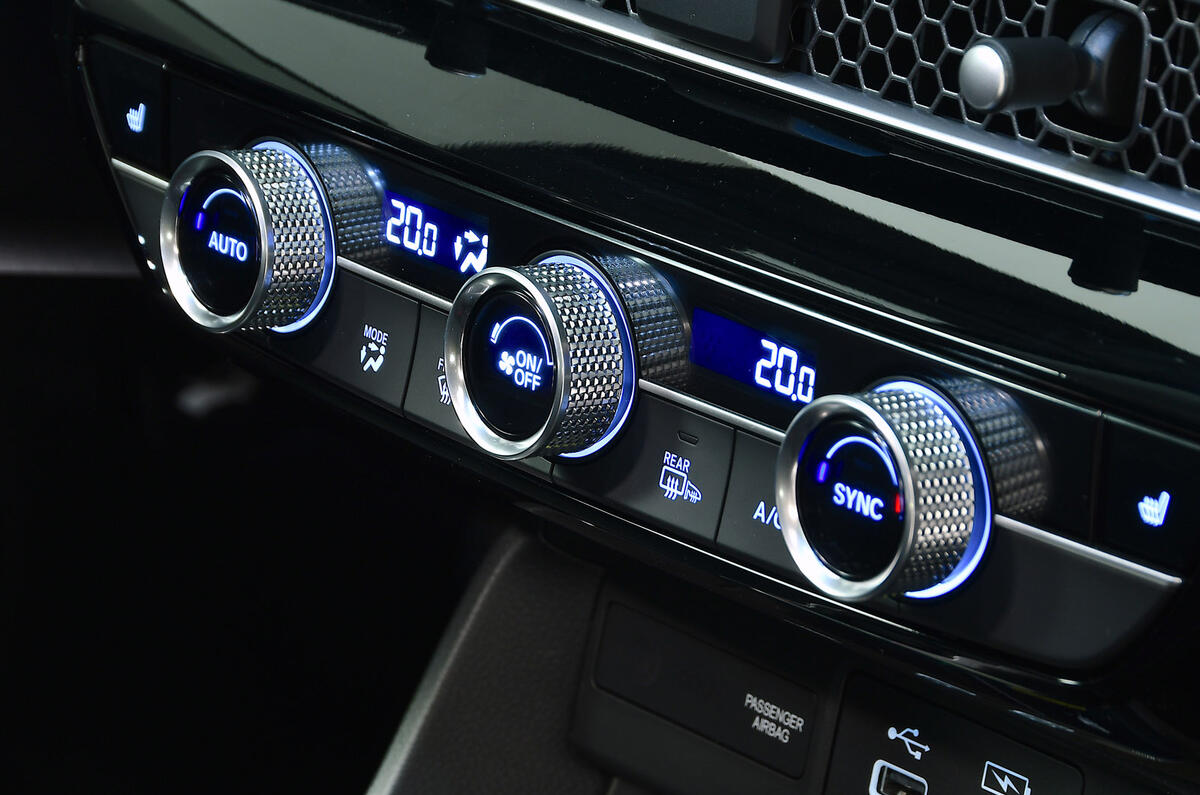 87 Honda Civic 2022 european reveal climate controls 87 Honda Civic 2022 european reveal climate controls