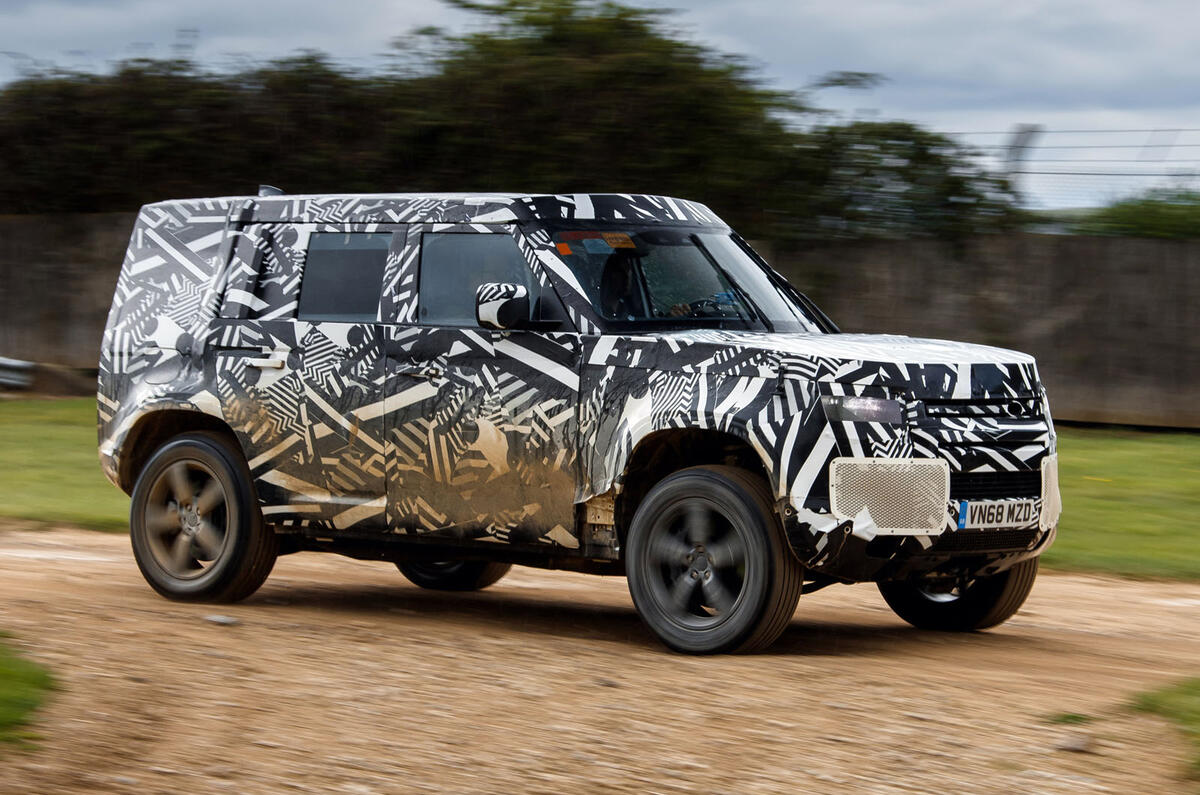2020 Land Rover Defender prototype ride - side