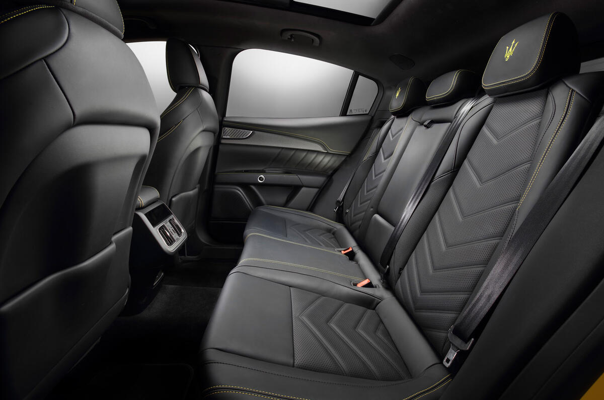 87 Maseratri Grecale Trofeo official reveal rear seats 87 Maseratri Grecale Trofeo official reveal rear seats