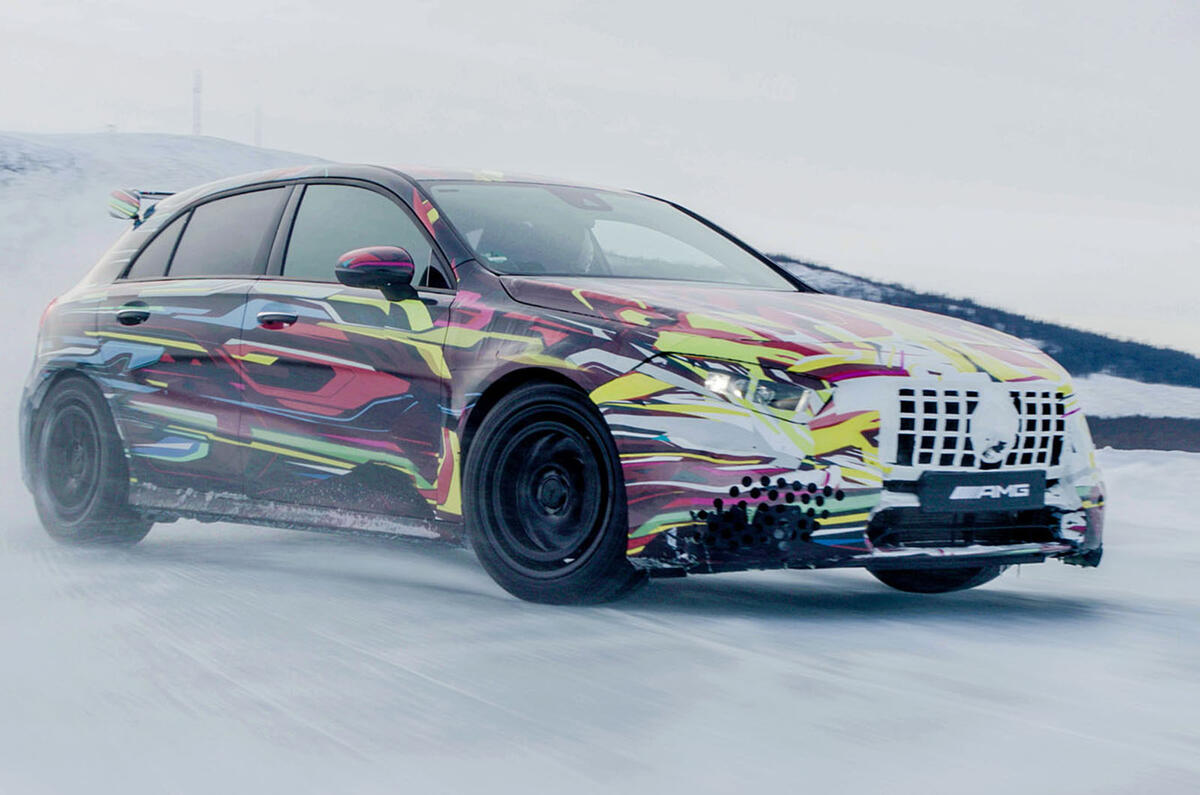 Mercedes-AMG A45 2019 prototype ride - hero drift