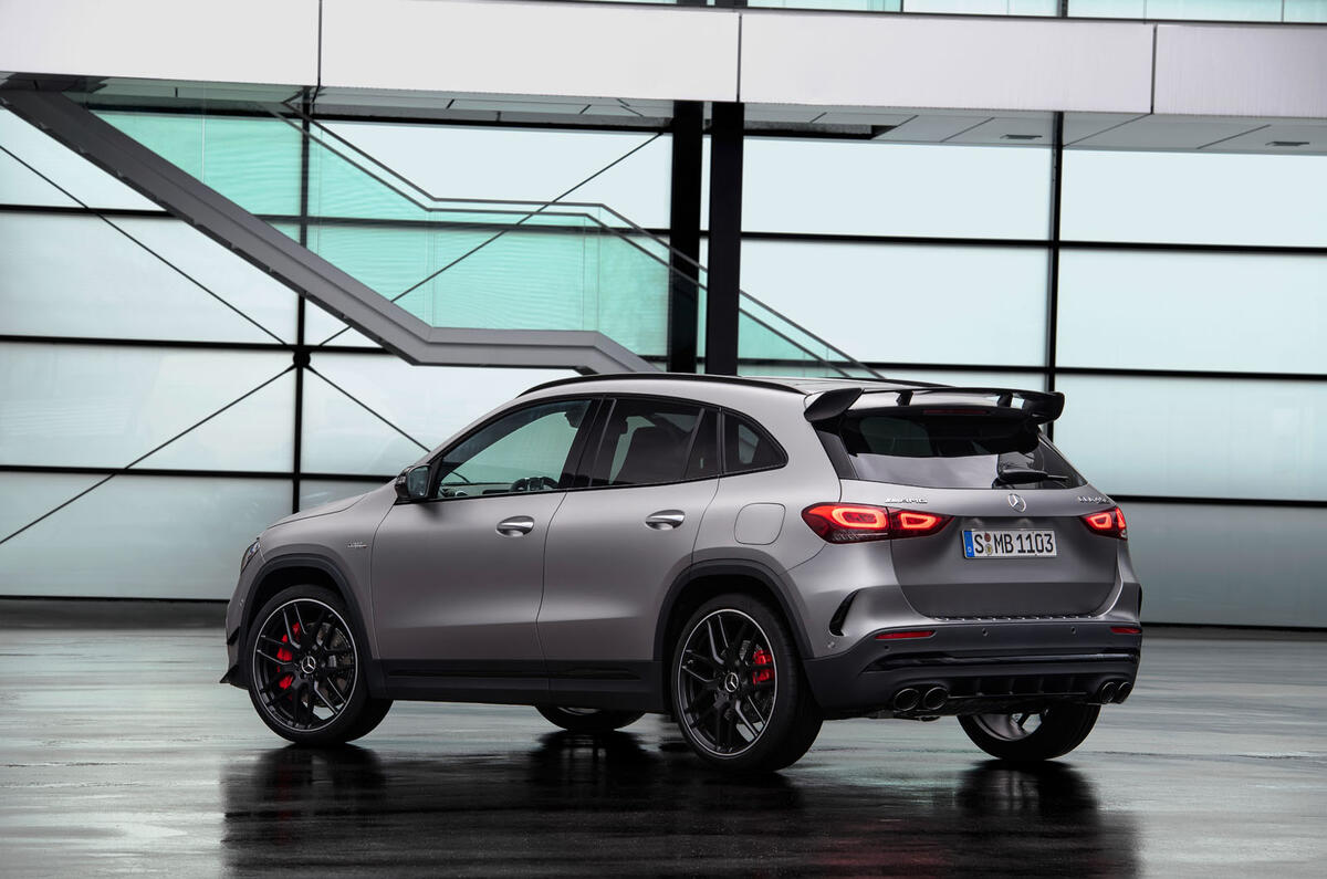 Mercedes-AMG GLA 45 S 2020 official press images - static rear Mercedes-AMG GLA 45 S 2020 official press images - static rear