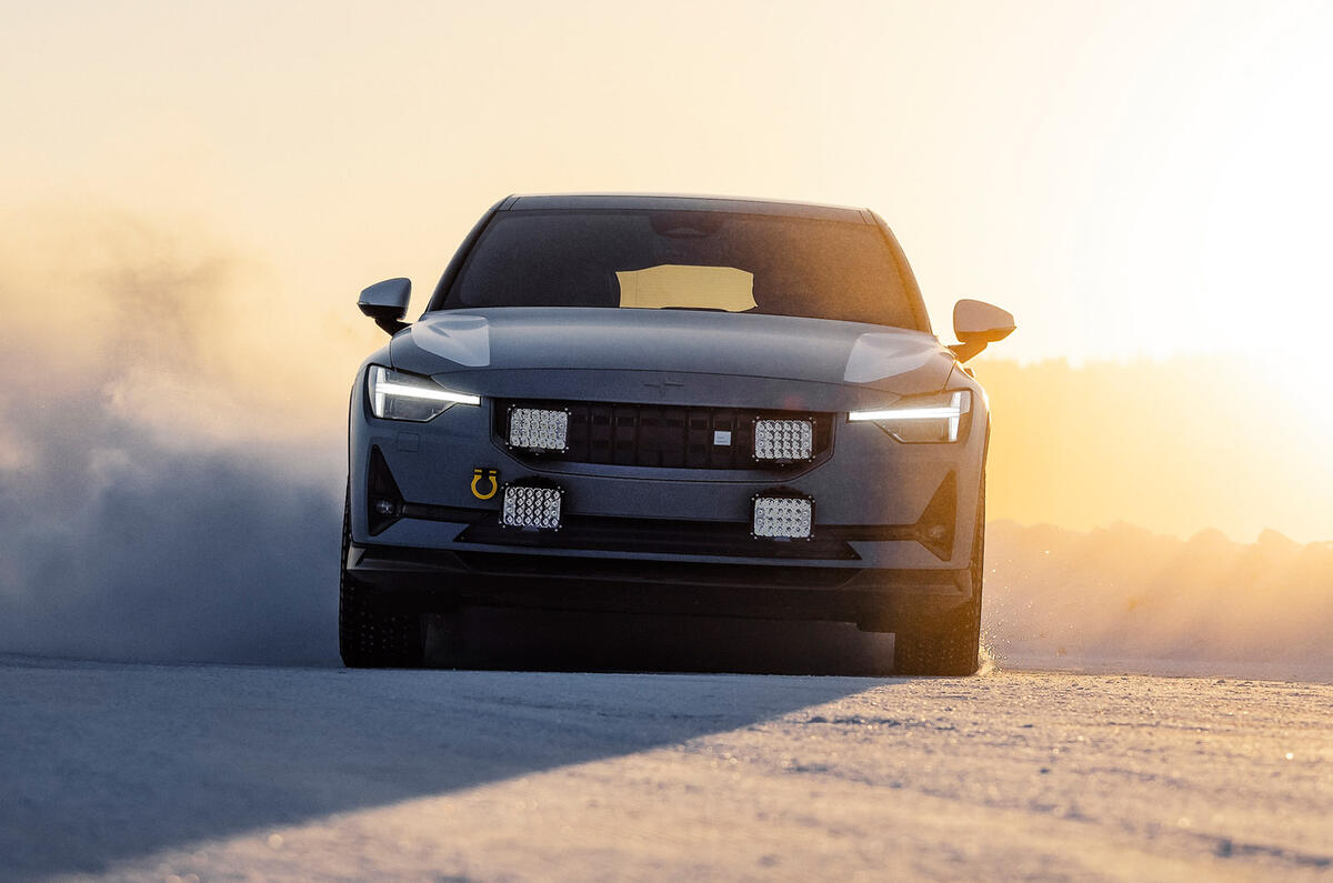 87 Polestar 2 Arctic Circle special edition official snow nose 87 Polestar 2 Arctic Circle special edition official snow nose