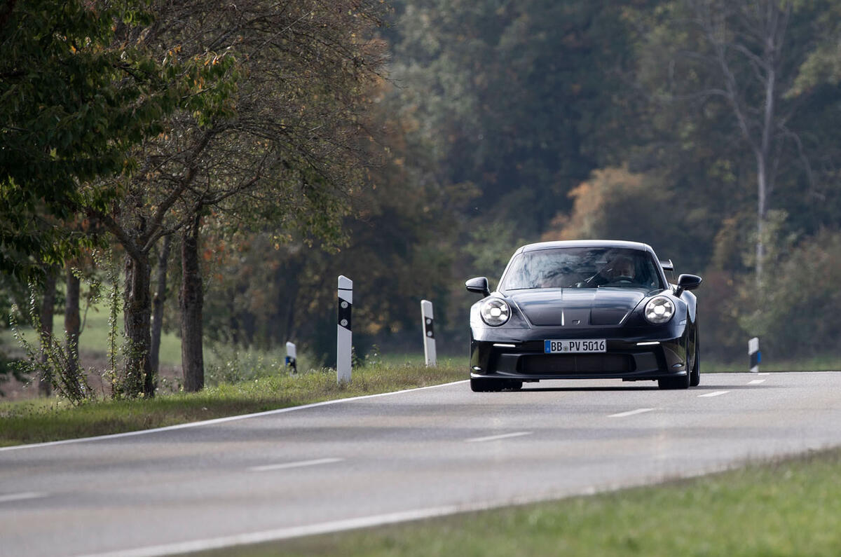 Porsche 911 GT3 2021 passenger ride - on the road front Porsche 911 GT3 2021 passenger ride - on the road front