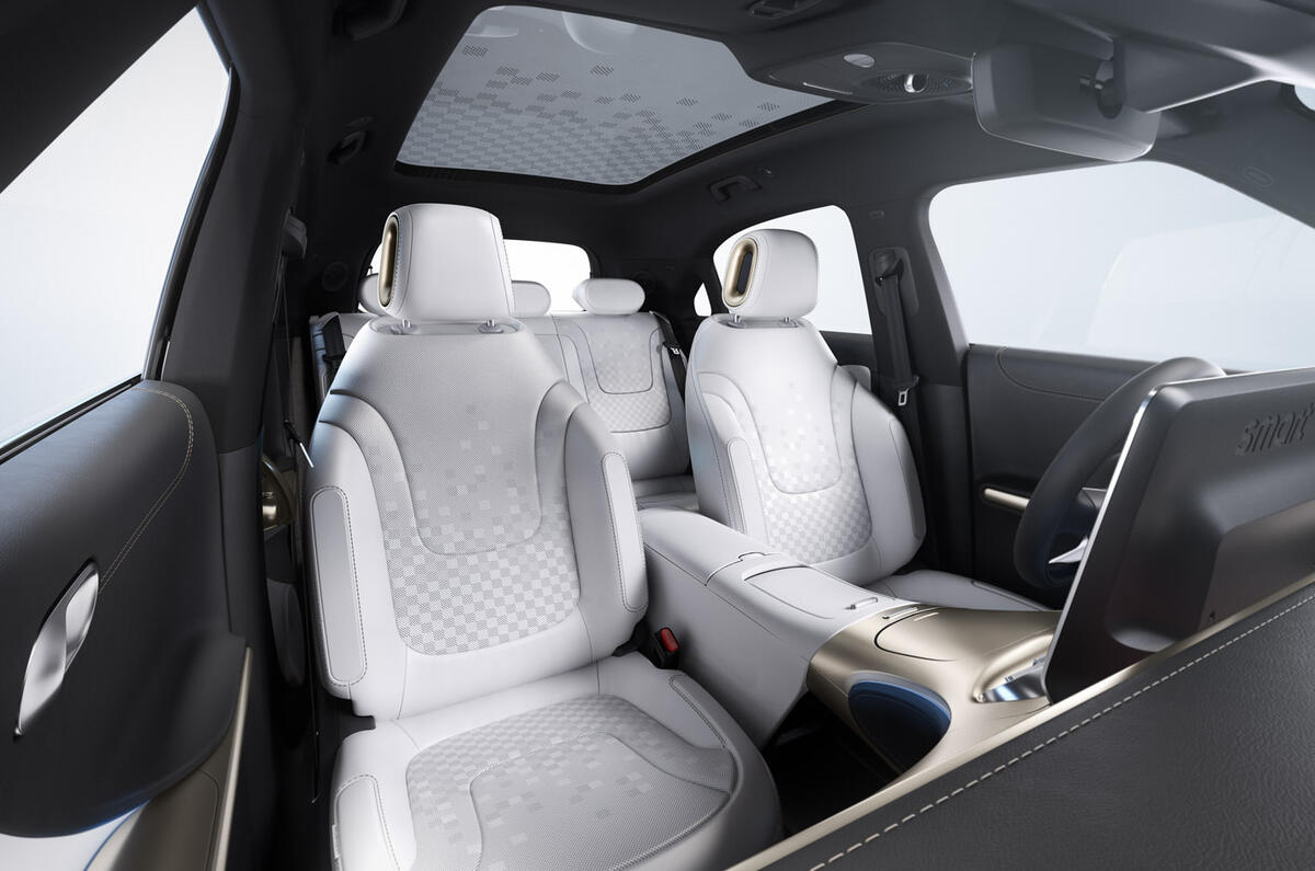 87 Smart #1 2022 official reveal studio static front seats 87 Smart #1 2022 official reveal studio static front seats