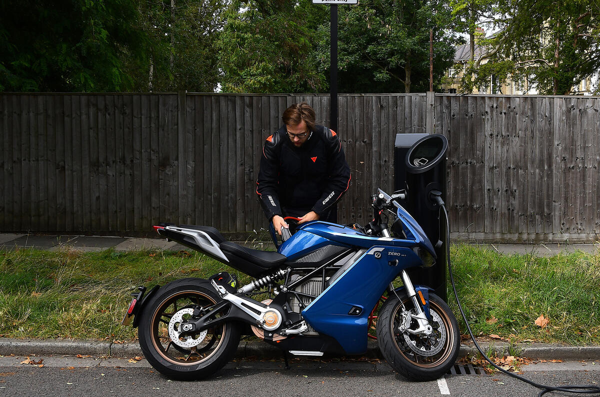 Zero Motorcycles SR/S delivers a quoted electric range of 109 miles Zero Motorcycles SR/S delivers a quoted electric range of 109 miles