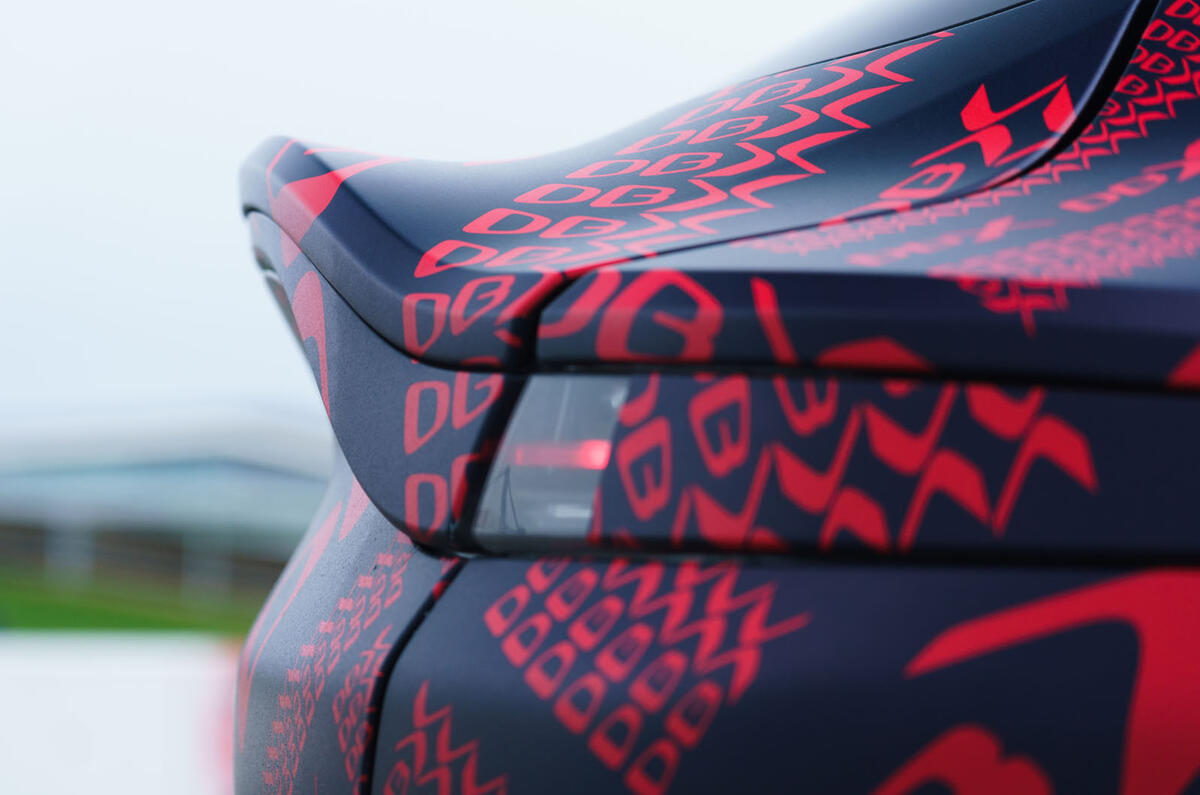 2020 Aston Martin DBX camouflaged prototype ride - boot lip