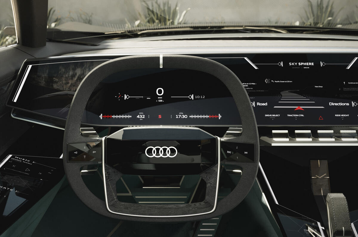 88 Audi Sky sphere concept 2021 steering wheel 88 Audi Sky sphere concept 2021 steering wheel