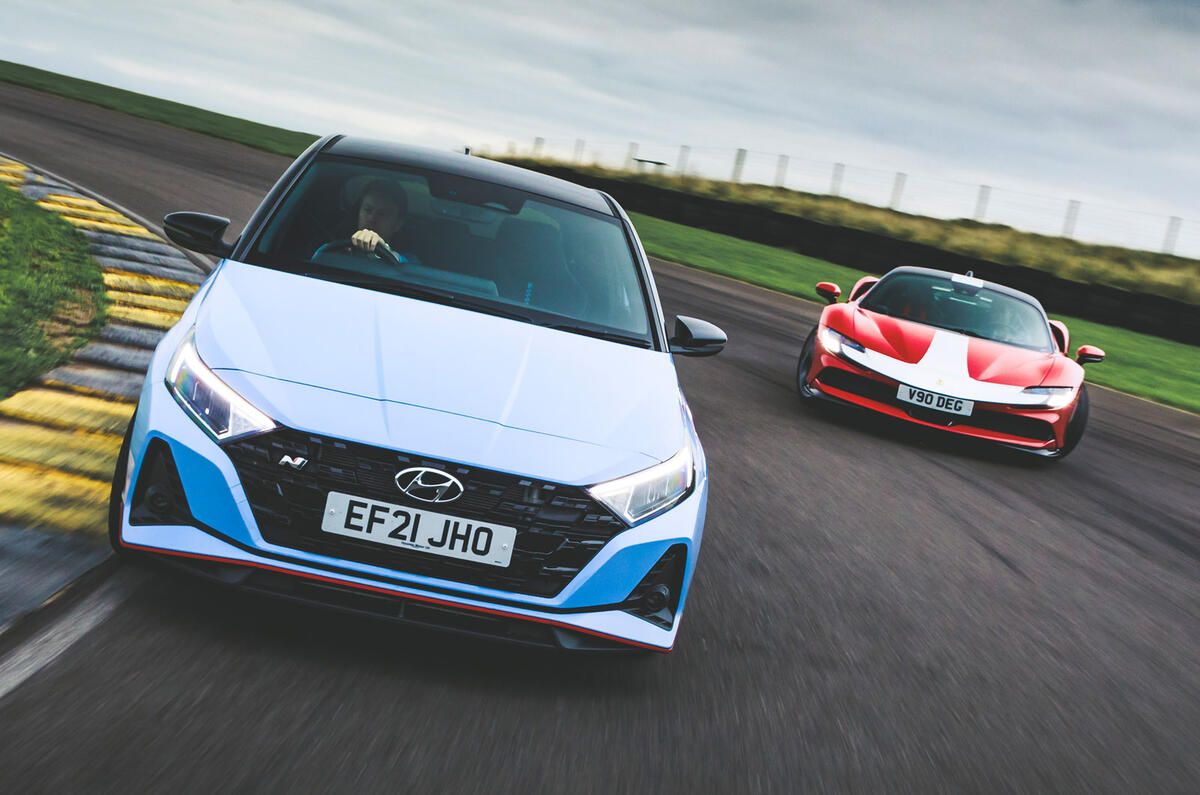 88 Britains best drivers car 2021 hyundai ferrari track front 88 Britains best drivers car 2021 hyundai ferrari track front