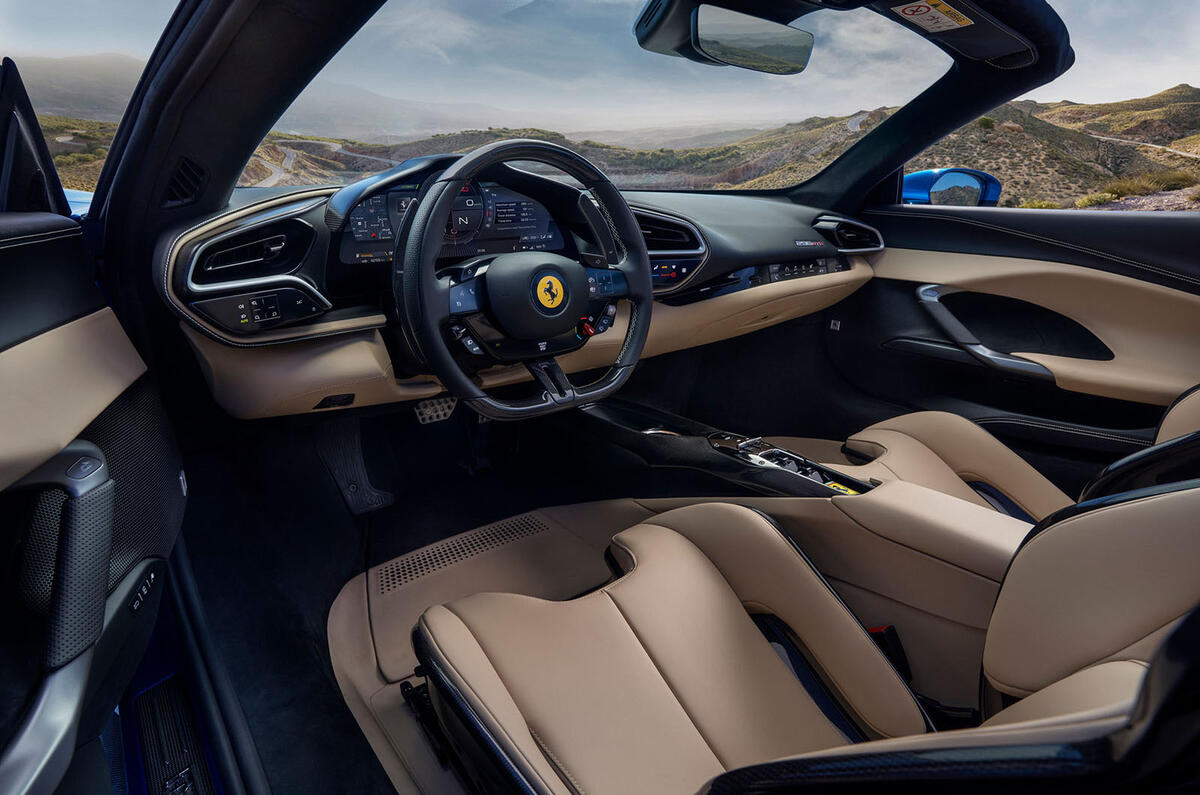 88 Ferrari 296 GTS 2022 official images blue interior 88 Ferrari 296 GTS 2022 official images blue interior