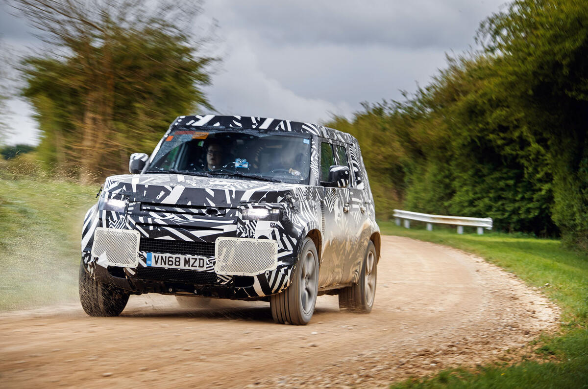2020 Land Rover Defender prototype ride - cornering right
