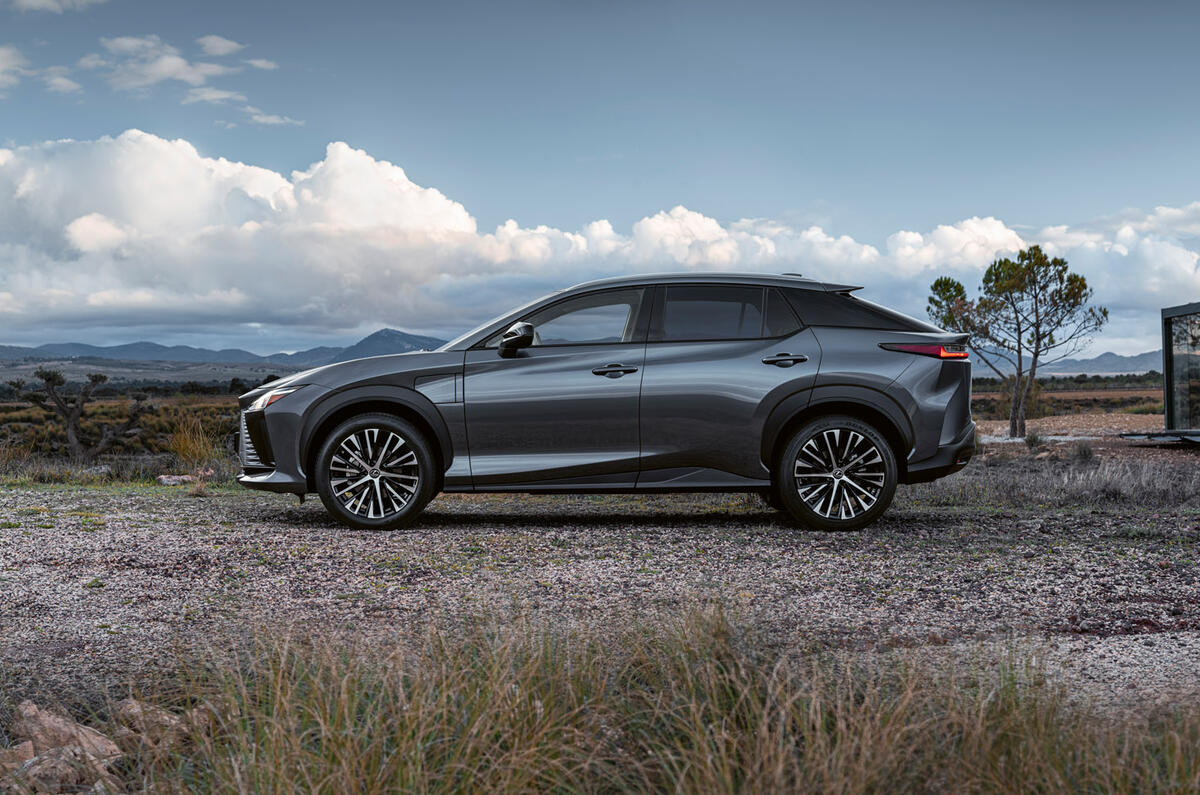88 Lexus RZ 450e 2022 official reveal static side 88 Lexus RZ 450e 2022 official reveal static side