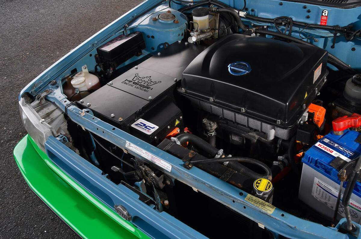 88 Nissan Sunderland Bluebird EV feature engine bay 88 Nissan Sunderland Bluebird EV feature engine bay