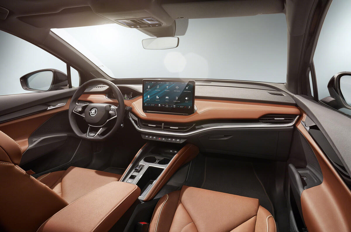 Skoda Enyaq official reveal images - studio cabin Skoda Enyaq official reveal images - studio cabin