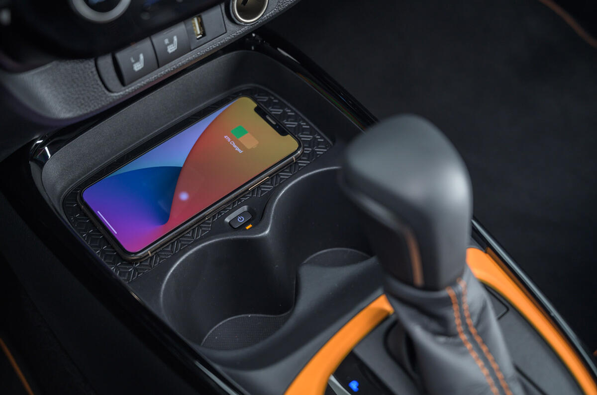 88 Toyota Aygo X 2022 official images wireless phone charging 88 Toyota Aygo X 2022 official images wireless phone charging