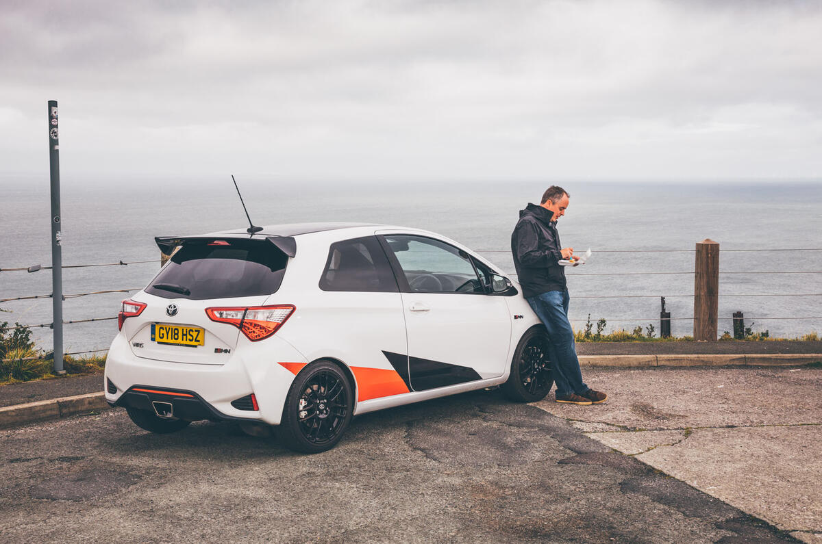 2019 Wales Rally GB preview in a Yaris GRMN - fish and chips