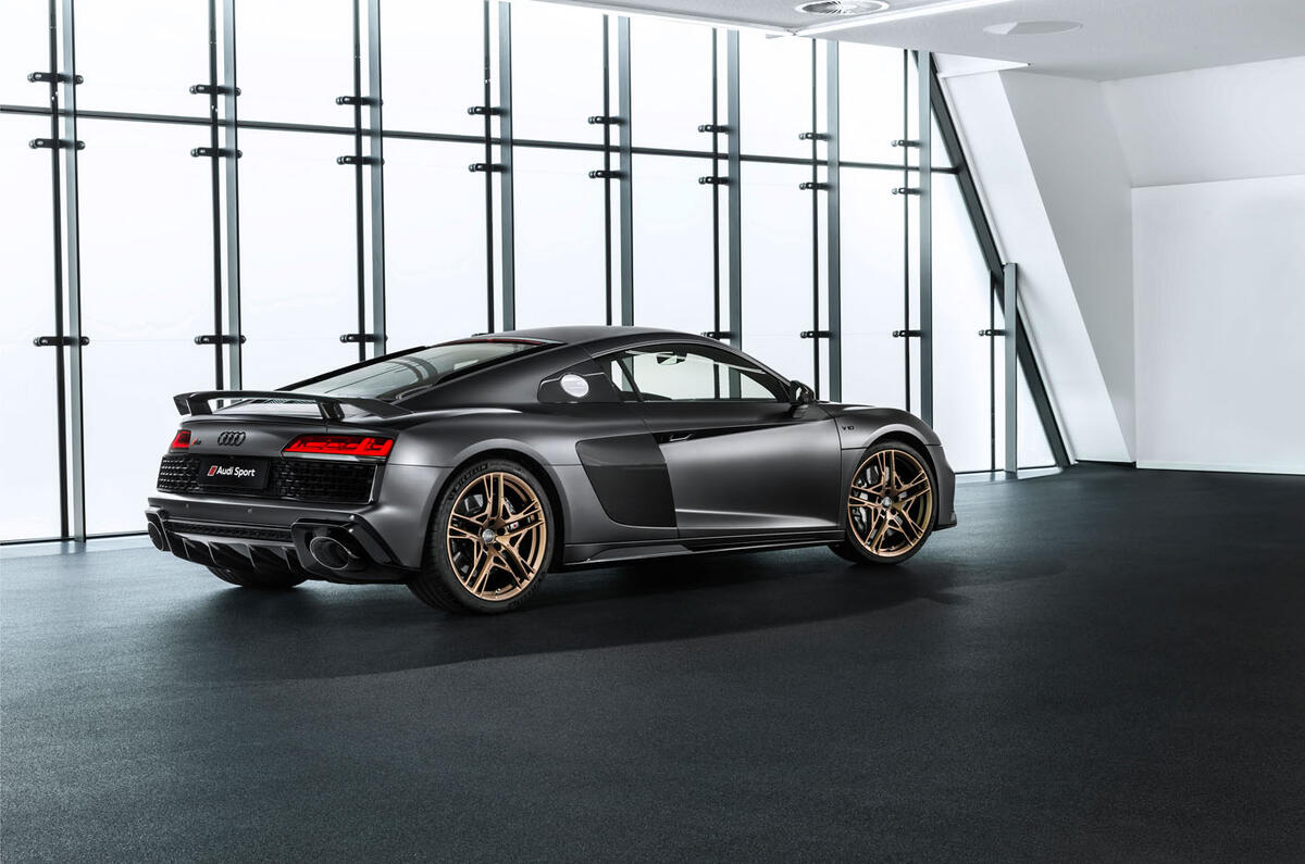 Audi R8 V10 Decennium official press images - static rear