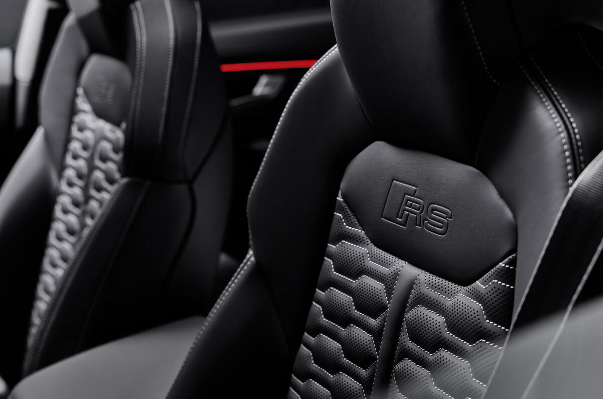 Audi RS Q8 2020 official reveal photos - front seats
