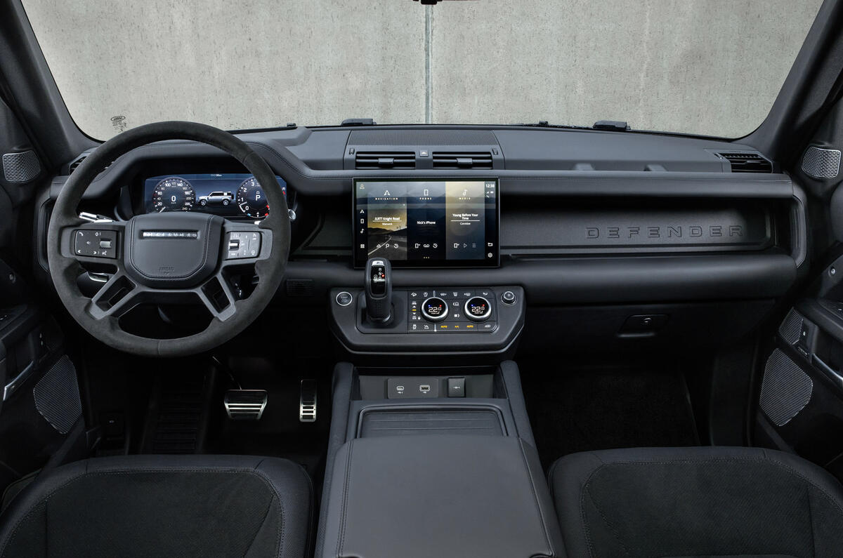 89 Land Rover Defender V8 2021 official images dashboard
