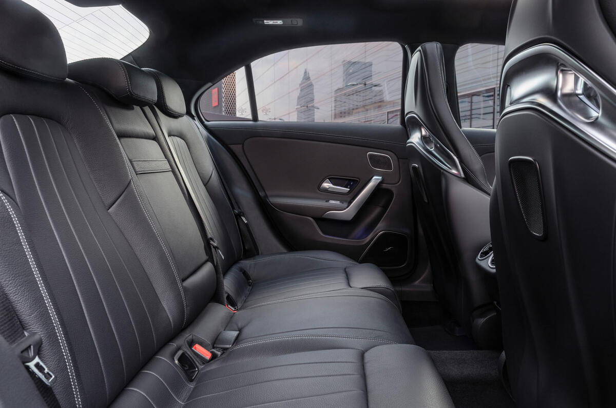Mercedes-AMG A35 Saloon 2019 official reveal - rear seats
