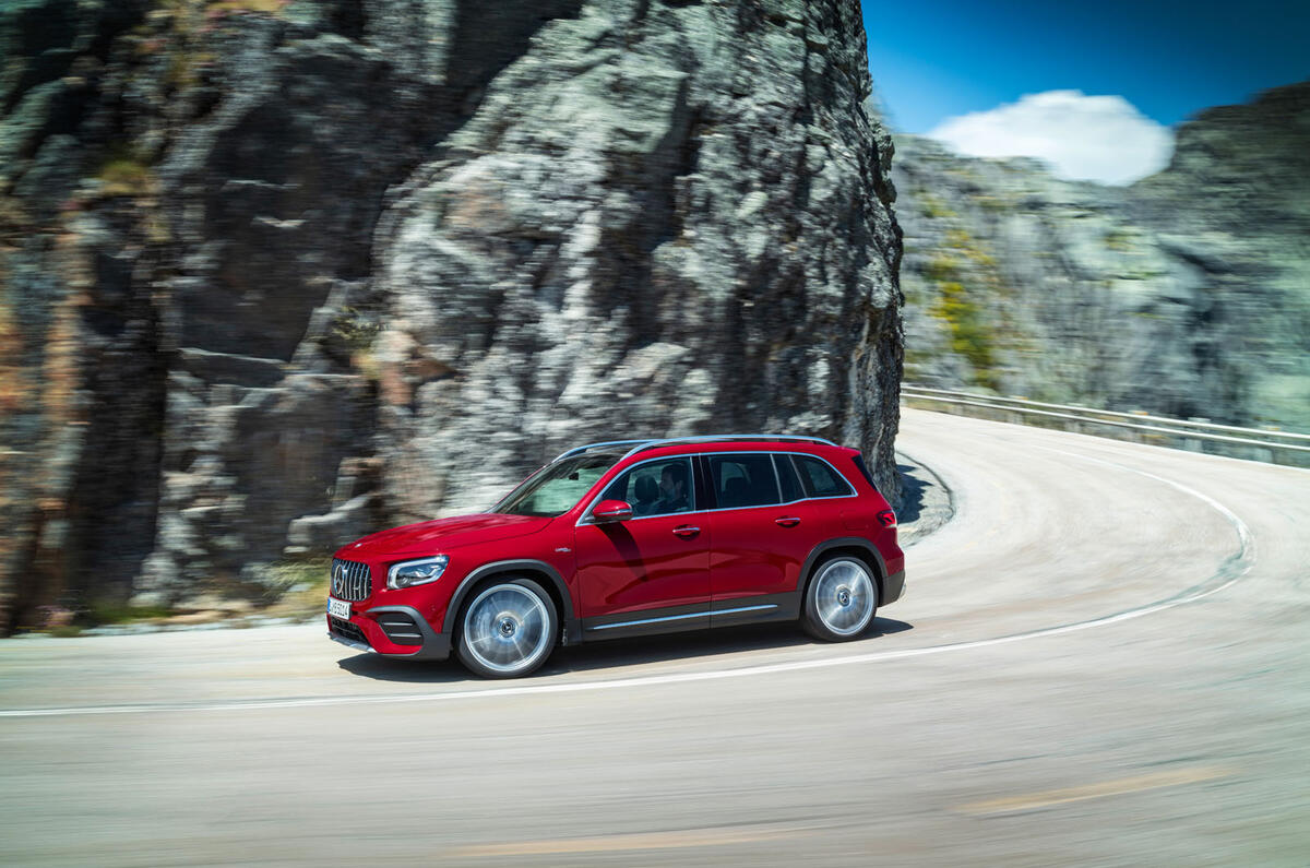 Mercedes-AMG GLB 35 2019 official press images - cornering