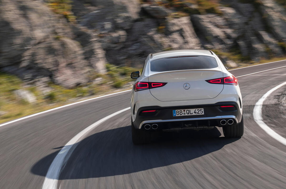 Mercedes-AMG GLE 53 prototype ride - on the road rear end