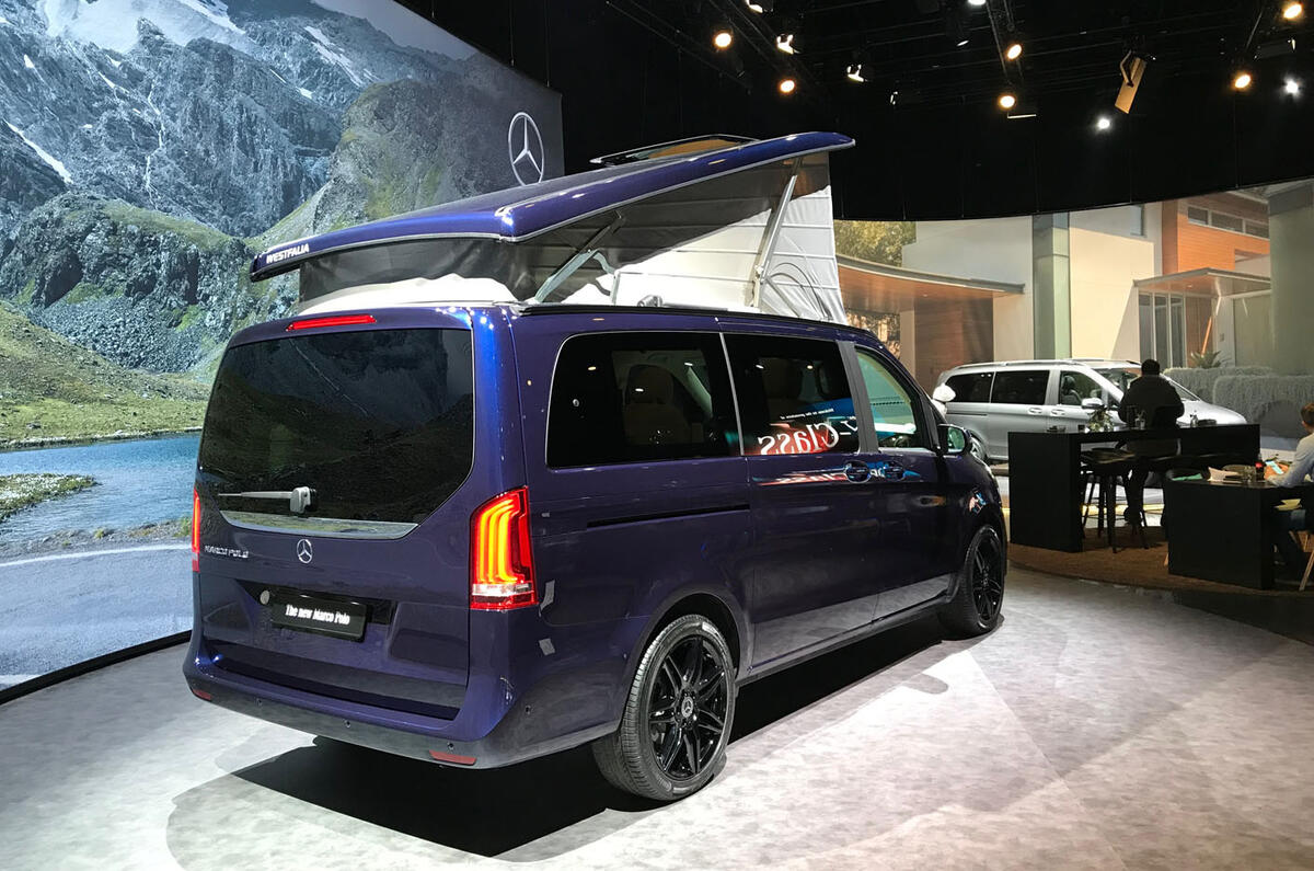Mercedes-Benz V-Class 2019 reveal - camper rear
