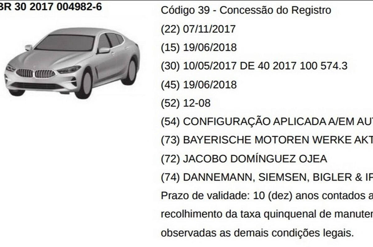 BMW 8 Series: patent pictures show convertible and Gran Coupe