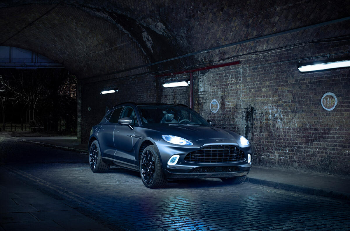 Aston Martin DBX Q by Aston Martin 2020 - stationary front Aston Martin DBX Q by Aston Martin 2020 - stationary front
