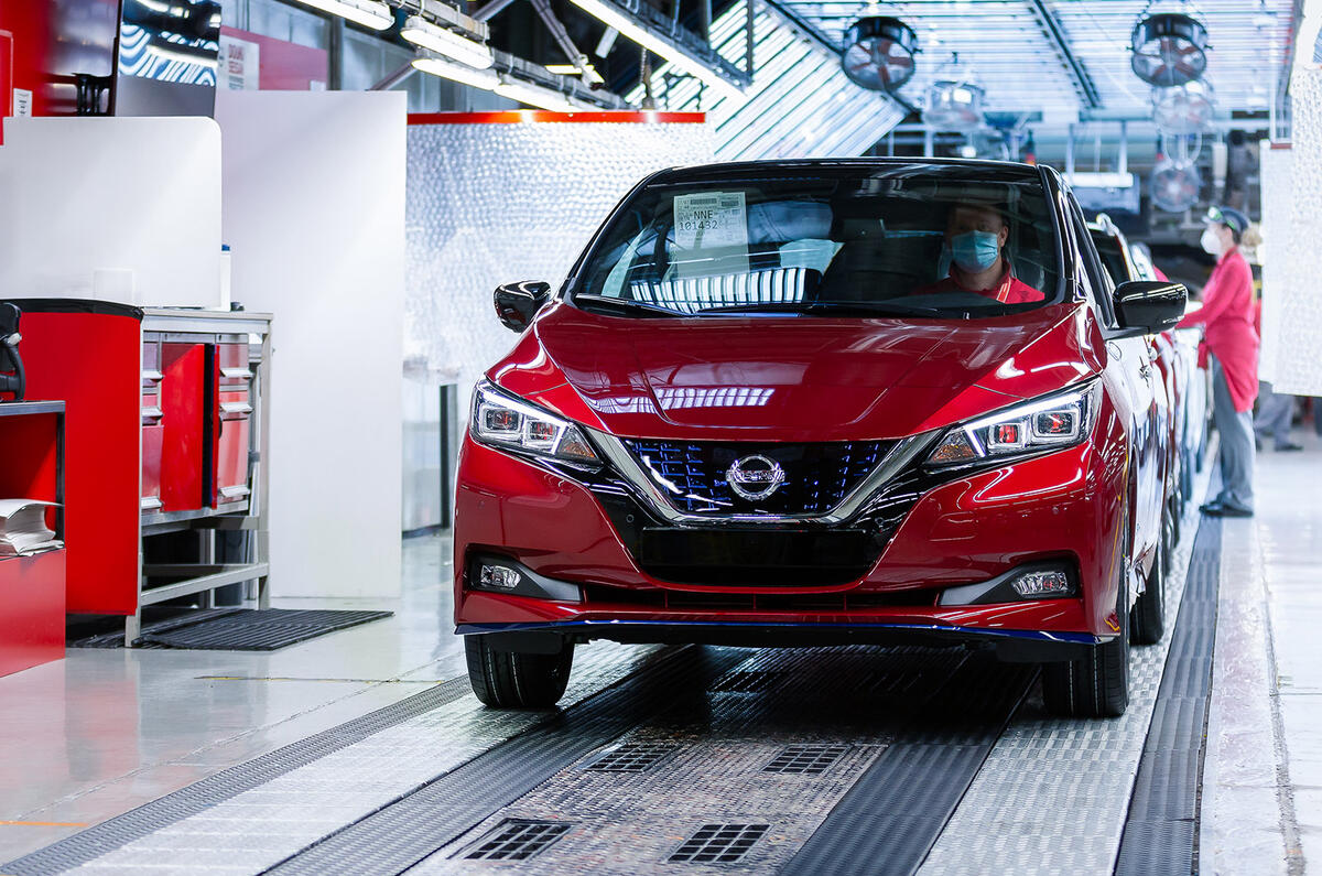 Nissan Leaf production Nissan Leaf production