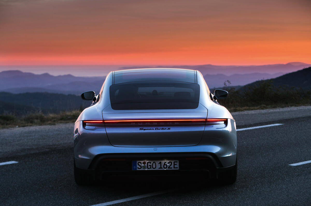 Porsche Taycan Turbo S - stationary rear