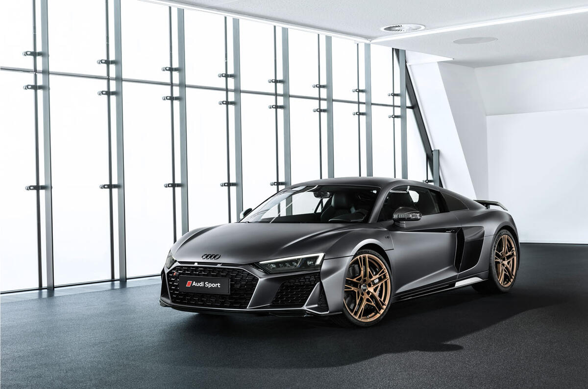 Audi R8 V10 Decennium official press images - static front