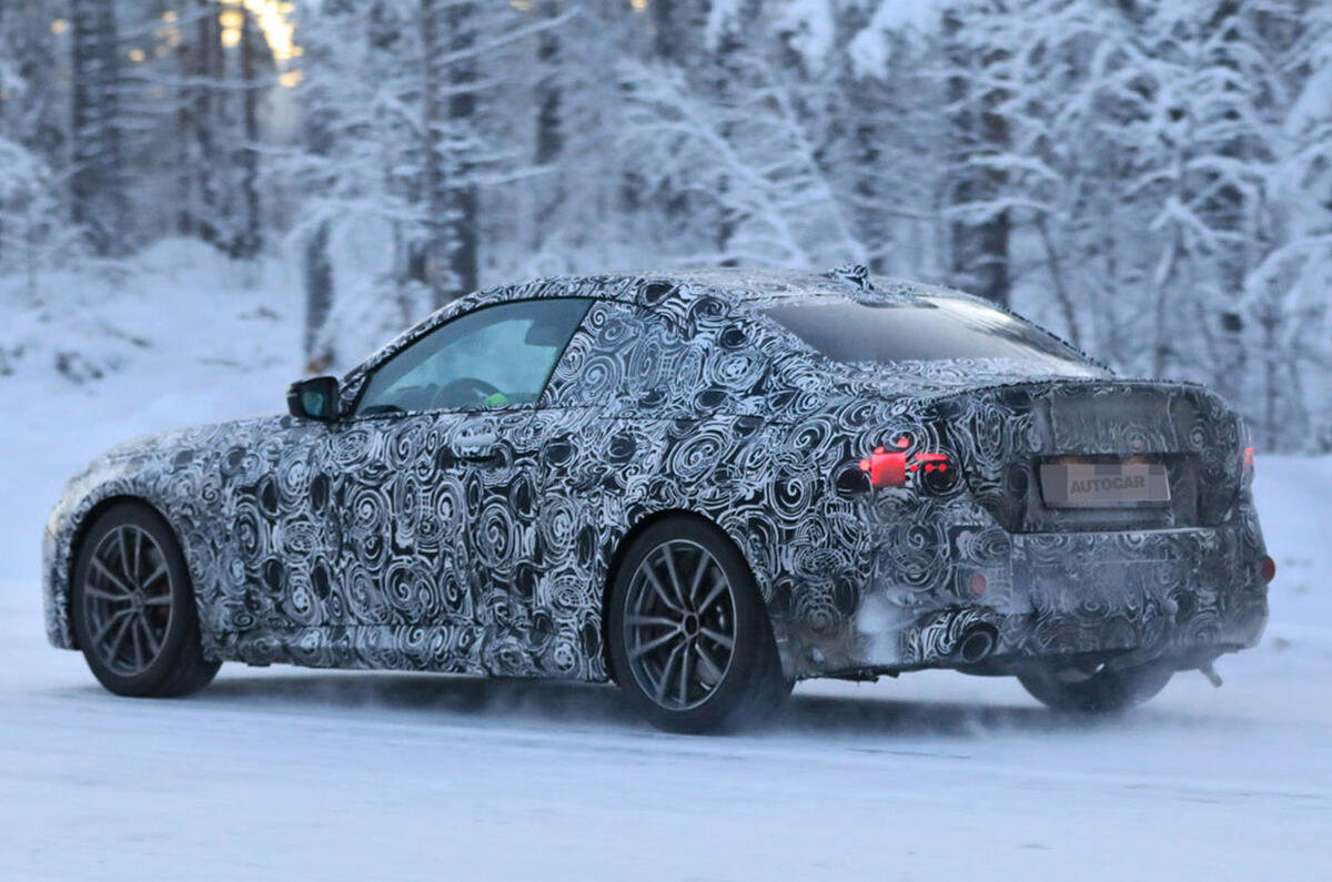 BMW 2 Series Coupe winter test spy images - rear BMW 2 Series Coupe winter test spy images - rear