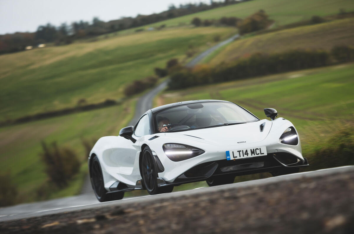 Britain's best drivers car 2020 final three - McLaren 765LT on the road front Britain's best drivers car 2020 final three - McLaren 765LT on the road front