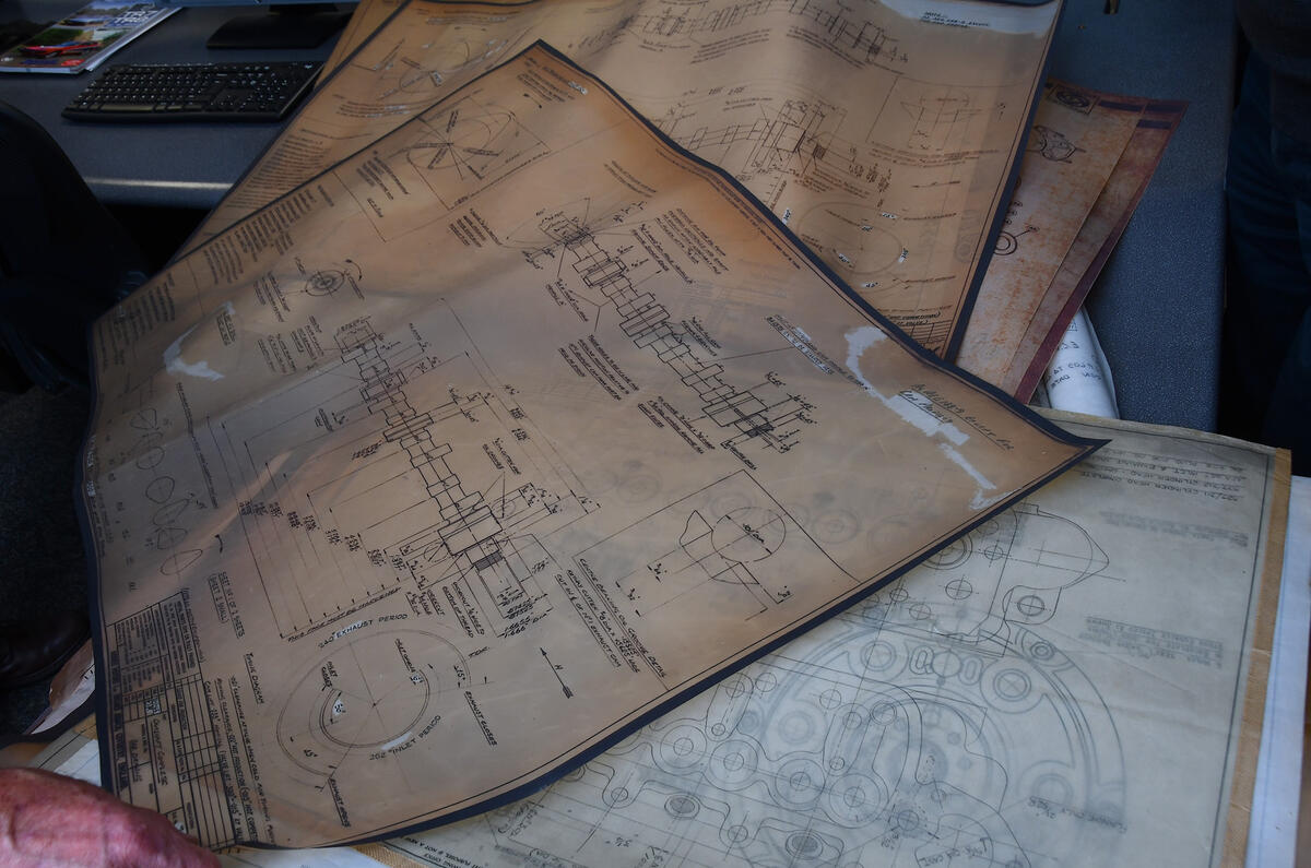 90 British Motor Heritage factory visit 2021 historic drawings