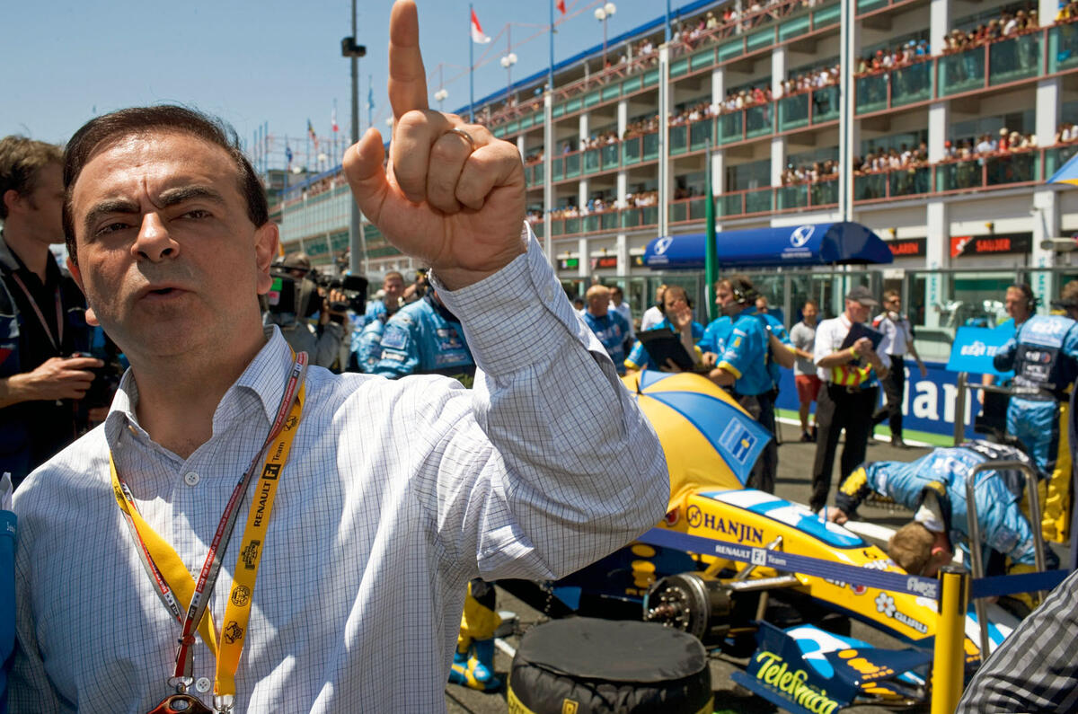 Carlos Ghosn escape interview - Ghosn at F1