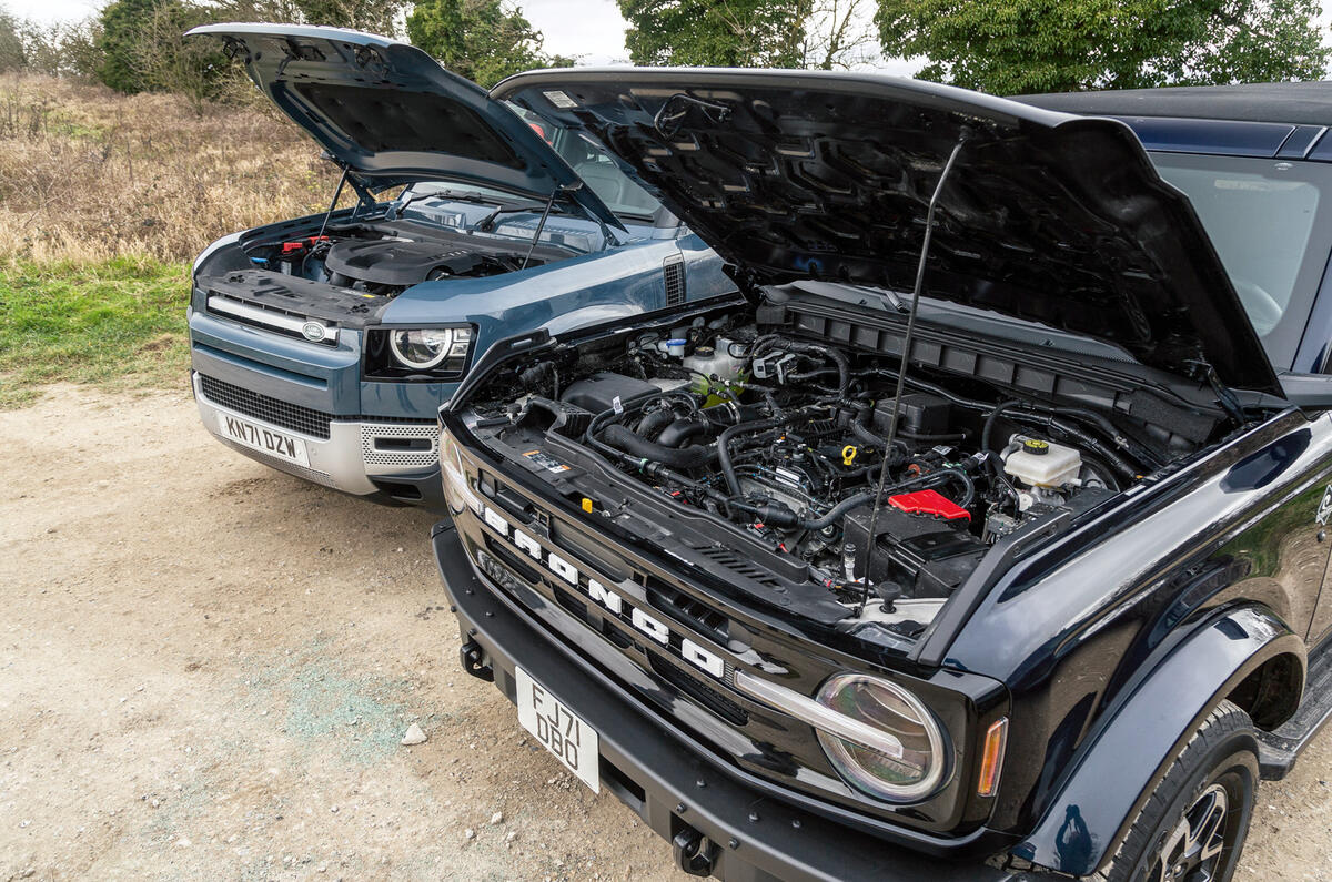 90 ford bronco vs land rover defender