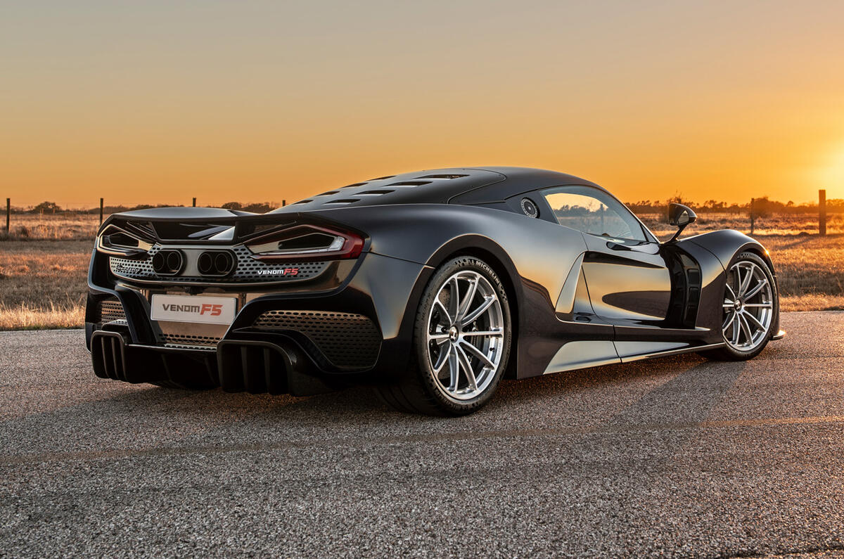 90 Hennesey Venom F5 aero testing official static rear