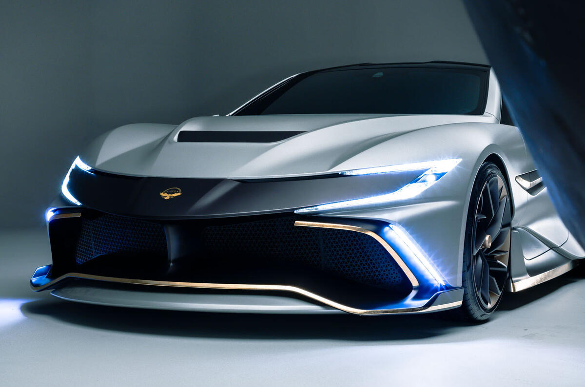 Naran Automotive hypercar official reveal - close-up nose