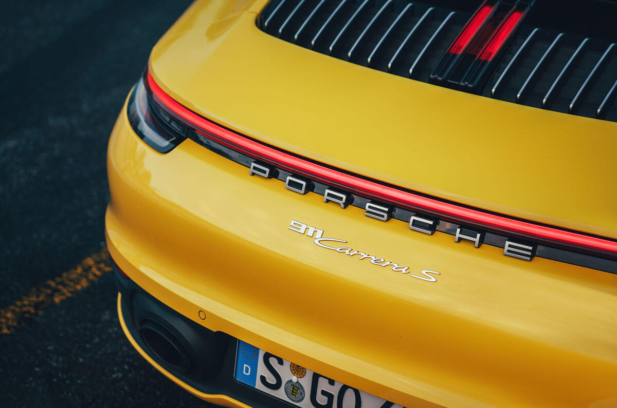2019 Porsche 911 Carrera S track drive - rear end