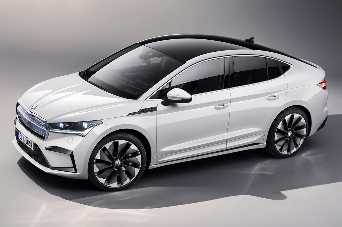90 Skoda Enyaq coupe official studio static