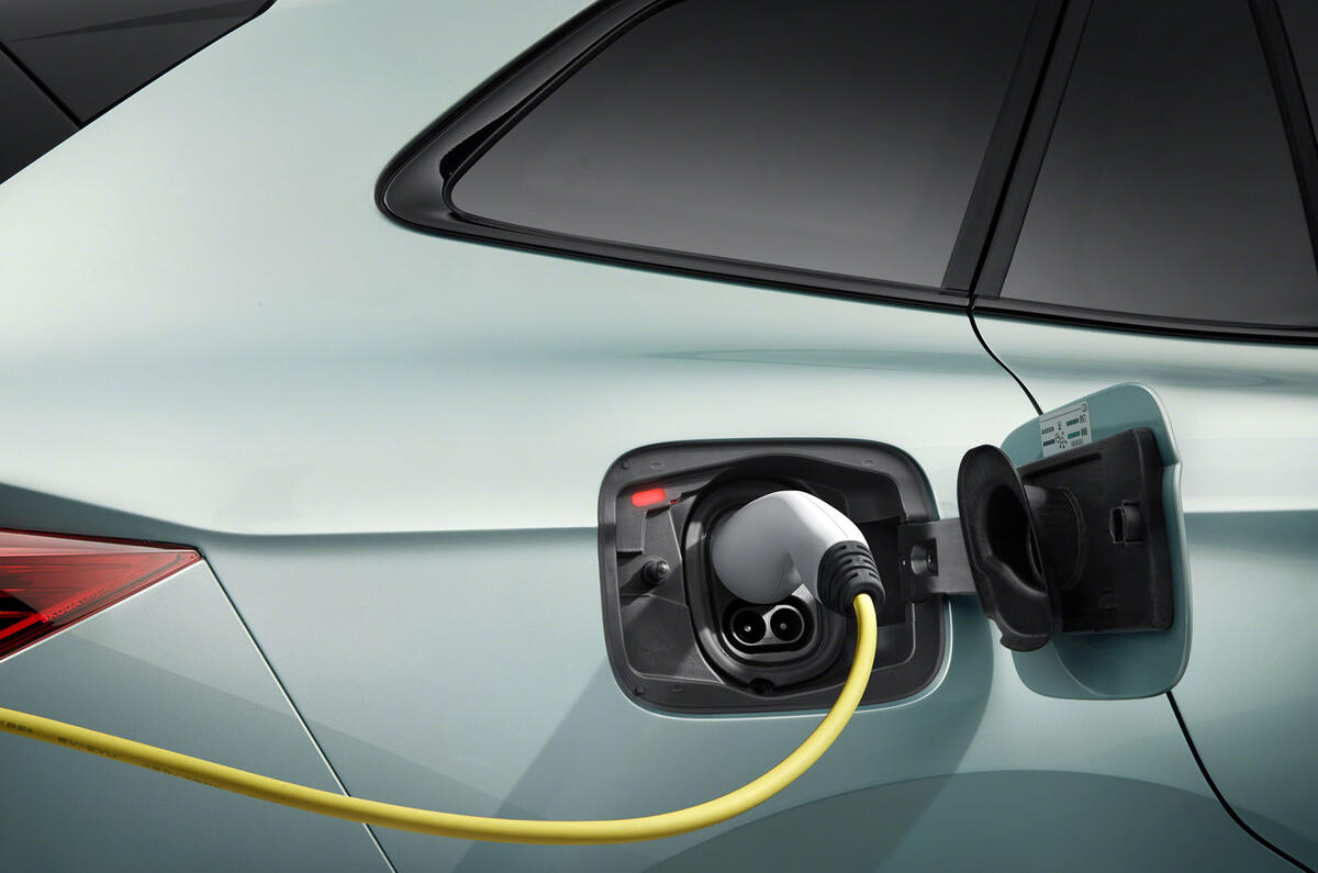 Skoda Enyaq official reveal images - studio charging Skoda Enyaq official reveal images - studio charging