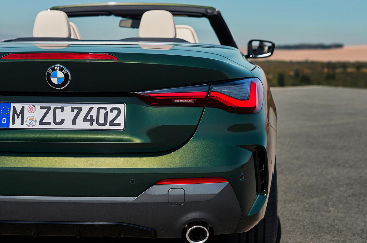 2021 BMW 4 Series Convertible official images - rear lights 2021 BMW 4 Series Convertible official images - rear lights
