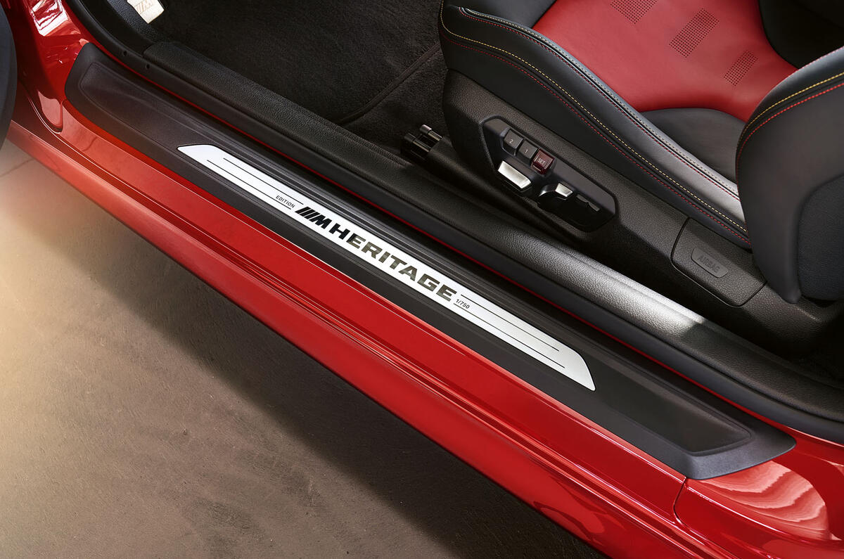 BMW M4 Edition M Heritage official press - scuff plates