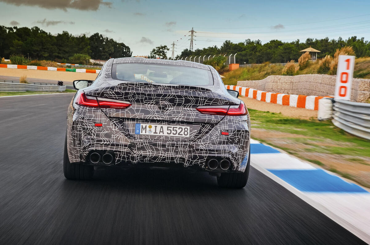 2019 BMW M8 prototype ride - track exhausts