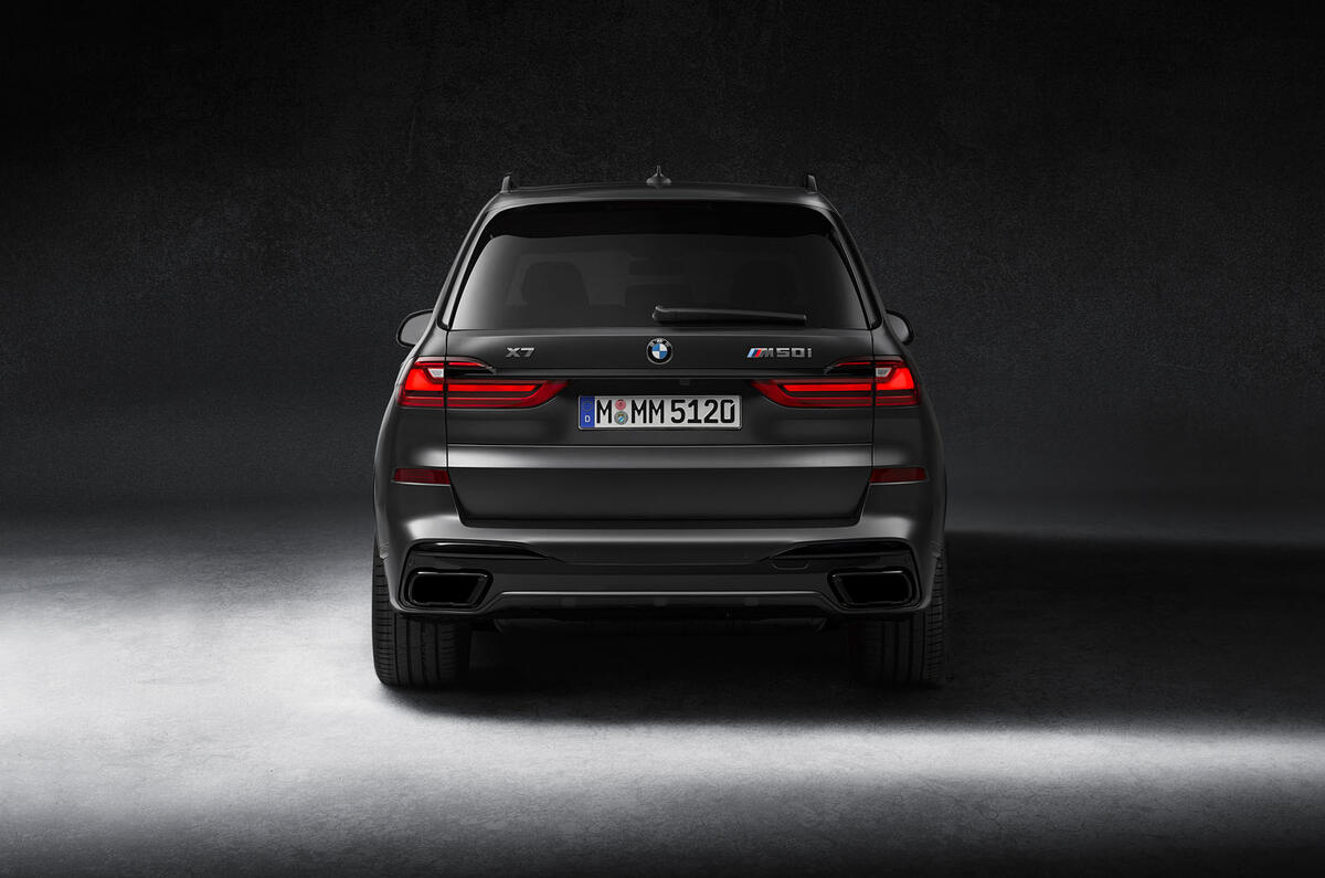 BMW X7 Dark Shadow Edition 2020 official images - rear end BMW X7 Dark Shadow Edition 2020 official images - rear end
