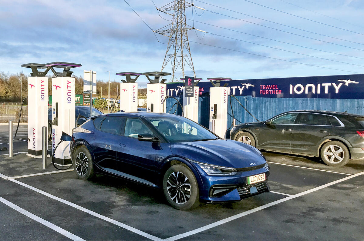 91 Brighton to Glasgow Kia EV6 2022 Ionity