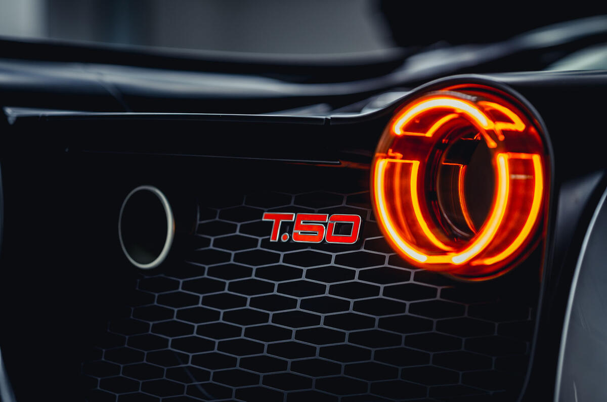 Gordon Murray T50 official reveal - rear lights Gordon Murray T50 official reveal - rear lights
