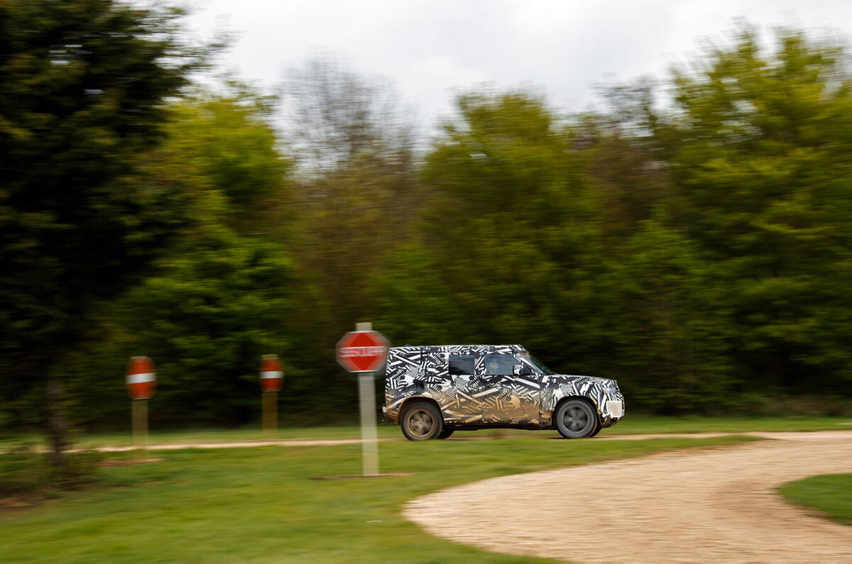 2020 Land Rover Defender prototype ride - on the road side