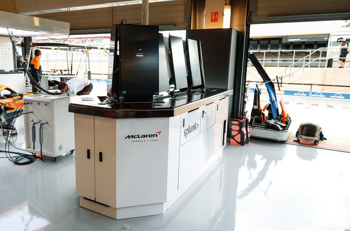 91 McLaren Racing sustainability feature garage