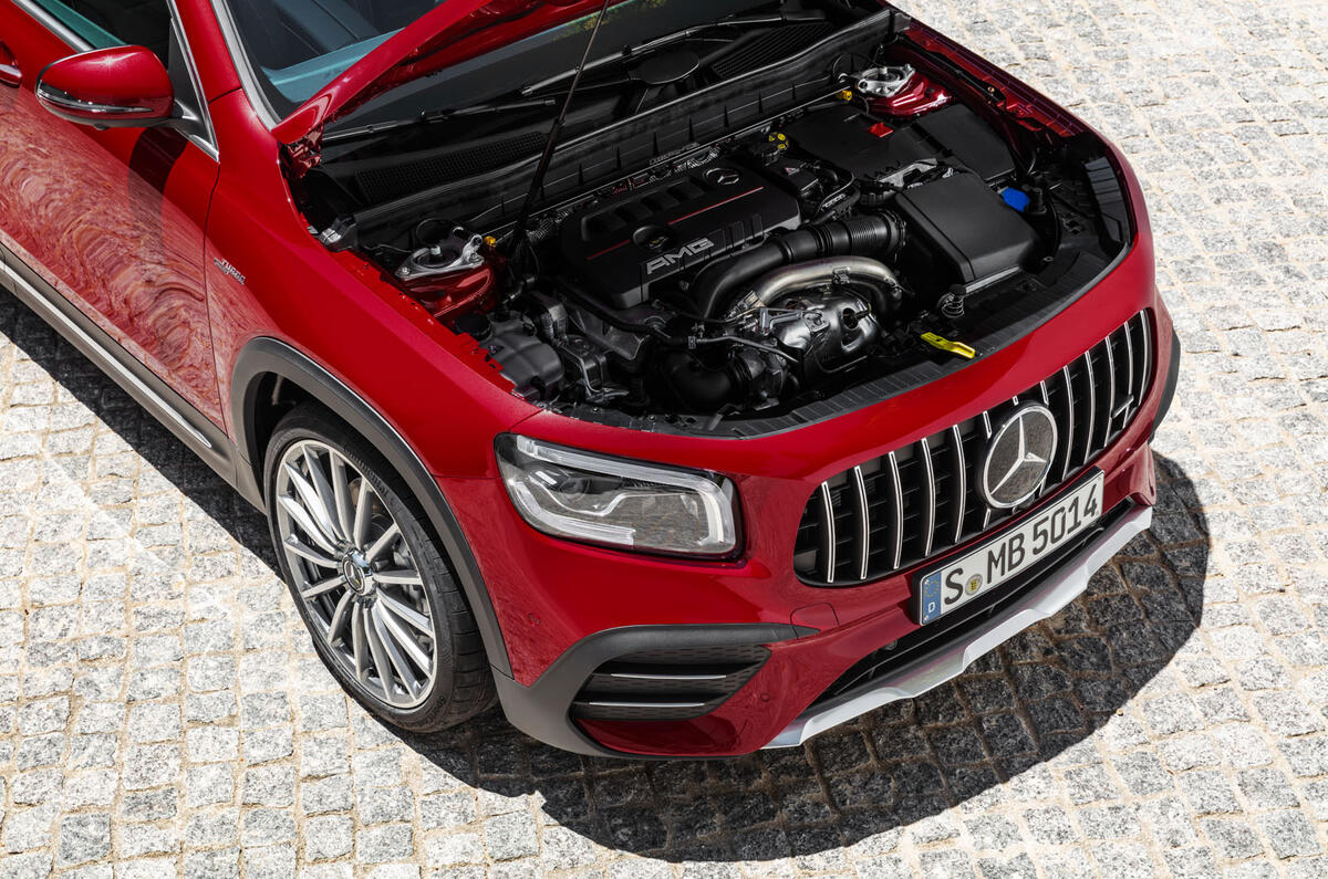 Mercedes-AMG GLB 35 2019 official press images - engine